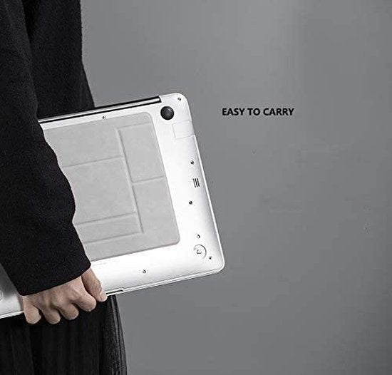 Laptop standaard – Onzichtbaar Zelfklevend – Opvouwbaar Draagbaar – Geschikt voor laptops & tablets tot 15,6 inch – Zwart-Notebookstandaard-Ilumina Benelux