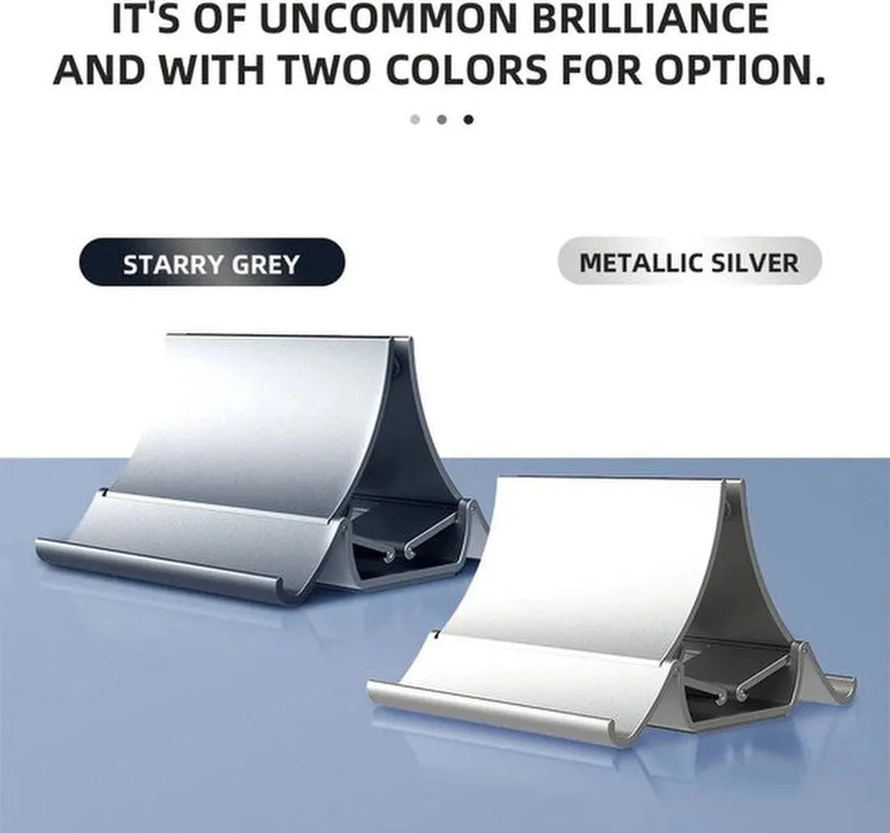 Laptopstandaard – Automatische zwaartekrachtbeugel – Voor laptop tablet telefoon boeken – Antislip – Ruimtebesparend zwart-Notebookstandaard-Ilumina Benelux