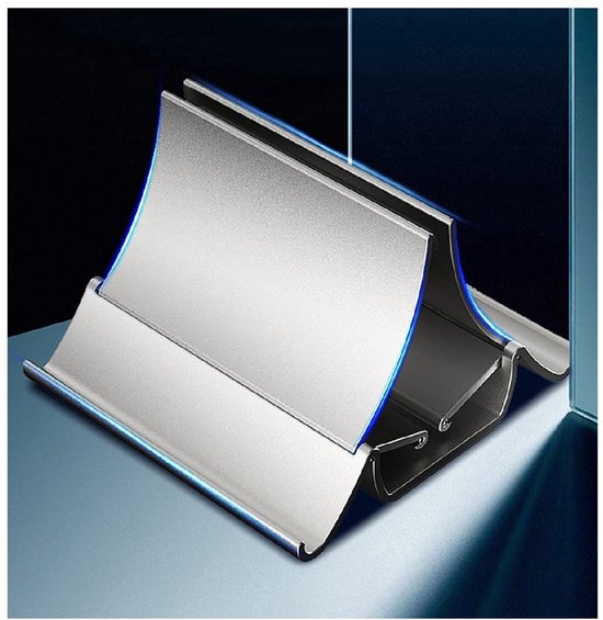 Laptopstandaard – Automatische zwaartekrachtbeugel – Voor laptop tablet telefoon boeken – Antislip – Ruimtebesparend zwart-Notebookstandaard-Ilumina Benelux