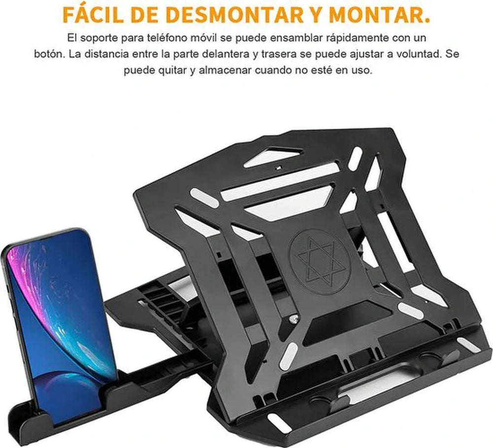 Laptopstandaard – Ergonomisch Verstelbaar – Voor 10-17 Inch Laptop – Antislip – Zilver-Notebookstandaard-Ilumina Benelux
