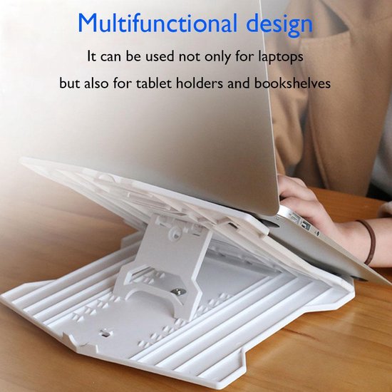 Laptopstandaard – Ergonomisch met Telefoonhouder – Verstelbaar & 360° Draaibaar – Tablet Houder – N2 – Zwart-Notebookstandaard-Ilumina Benelux