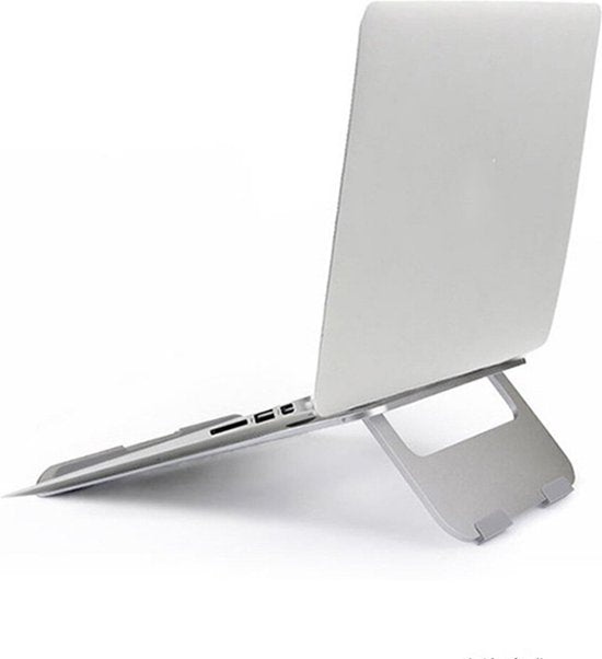 Laptopstandaard – Opvouwbaar – Verstelbare Laptopverhoger – Geschikt voor MacBook – Zilver-Notebookstandaard-Ilumina Benelux