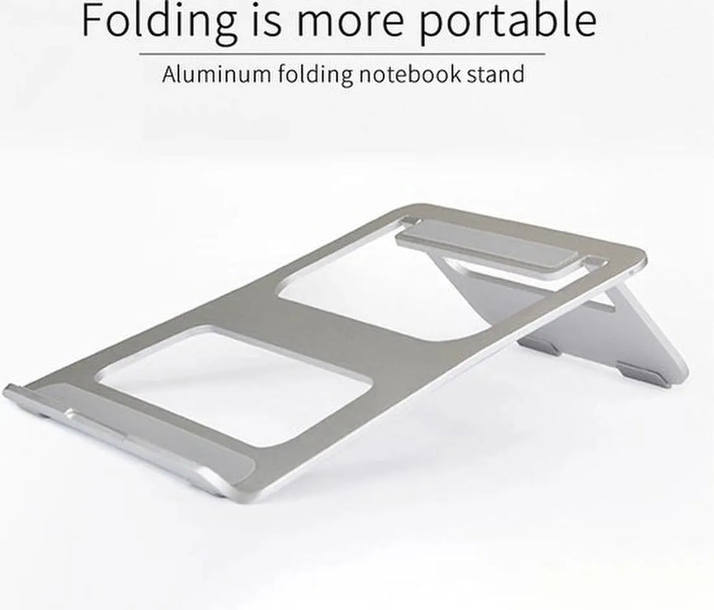 Laptopstandaard – Opvouwbaar – Verstelbare Laptopverhoger – Geschikt voor MacBook – Zilver-Notebookstandaard-Ilumina Benelux