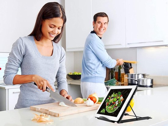 Laptopstandaard – Opvouwbaar & draagbaar – Verstelbare hoek – Geschikt voor laptops tot 15,6 inch – Zwart-Notebookstandaard-Ilumina Benelux
