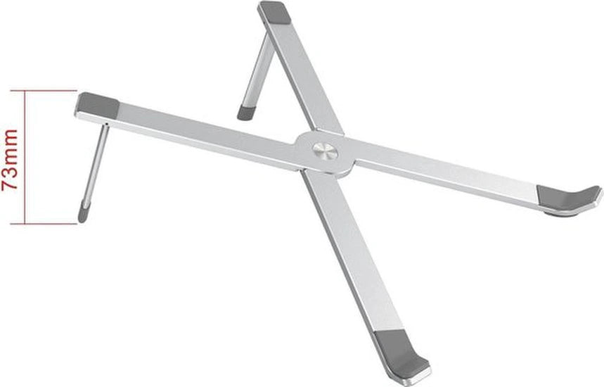 Laptopstandaard – Verstelbare Laptophouder – 10-17 Inch – Vouwbaar & Ergonomisch – Zilver-Notebookstandaard-Ilumina Benelux