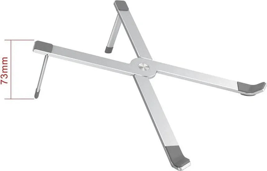 Laptopstandaard – Verstelbare Laptophouder – 10-17 Inch – Vouwbaar & Ergonomisch – Zilver-Notebookstandaard-Ilumina Benelux