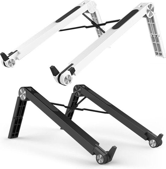 Laptopstandaard – Verstelbare Laptophouder – Ergonomische Laptopverhoger – t/m 17 inch – Wit-Notebookstandaard-Ilumina Benelux
