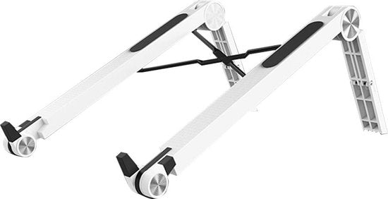 Laptopstandaard – Verstelbare Laptophouder – Ergonomische Laptopverhoger – t/m 17 inch – Wit-Notebookstandaard-Ilumina Benelux