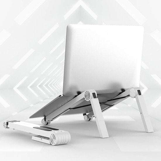Laptopstandaard – Verstelbare Laptophouder – Ergonomische Laptopverhoger – t/m 17 inch – Zwart-Notebookstandaard-Ilumina Benelux