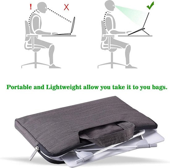 Laptopstandaard – Verstelbare Laptophouder – Vouwbaar en Licht – Voor 10-17 inch Laptop/Tablet/Boek – Zwart-Notebookstandaard-Ilumina Benelux