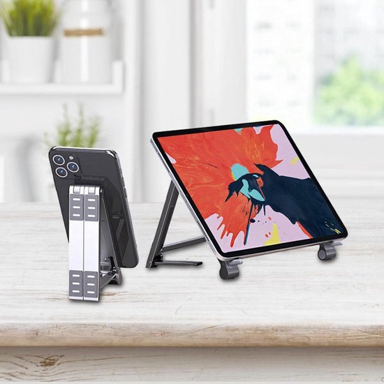 Laptopstandaard – Verstelbare laptop verhoger – Opvouwbare houder voor bureau – Voor laptop tablet smartphone – Goud-Notebookstandaard-Ilumina Benelux