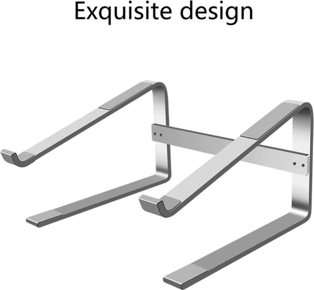 Laptopstandaard bureau – Aluminium laptop verhoger – Geschikt voor 10-18 inch – Ergonomisch – Zwart-Notebookstandaard-Ilumina Benelux