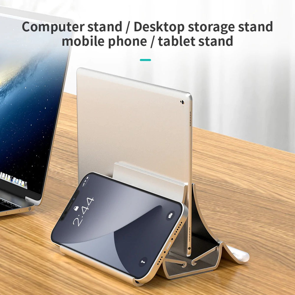 Laptopstandaard bureau – Ruimtebesparende opbergstandaard – Verstelbaar – Geschikt voor tablet & telefoon-Notebookstandaard-Ilumina Benelux