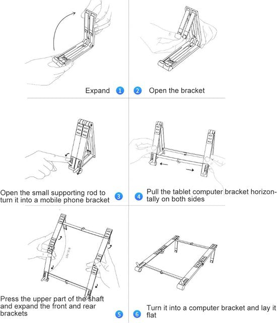 Laptopstandaard bureau – Verstelbaar & opvouwbaar – Laptop verhoger voor thuiswerken – Geschikt voor laptop/tablet/smartphone – Zilver-Notebookstandaard-Ilumina Benelux