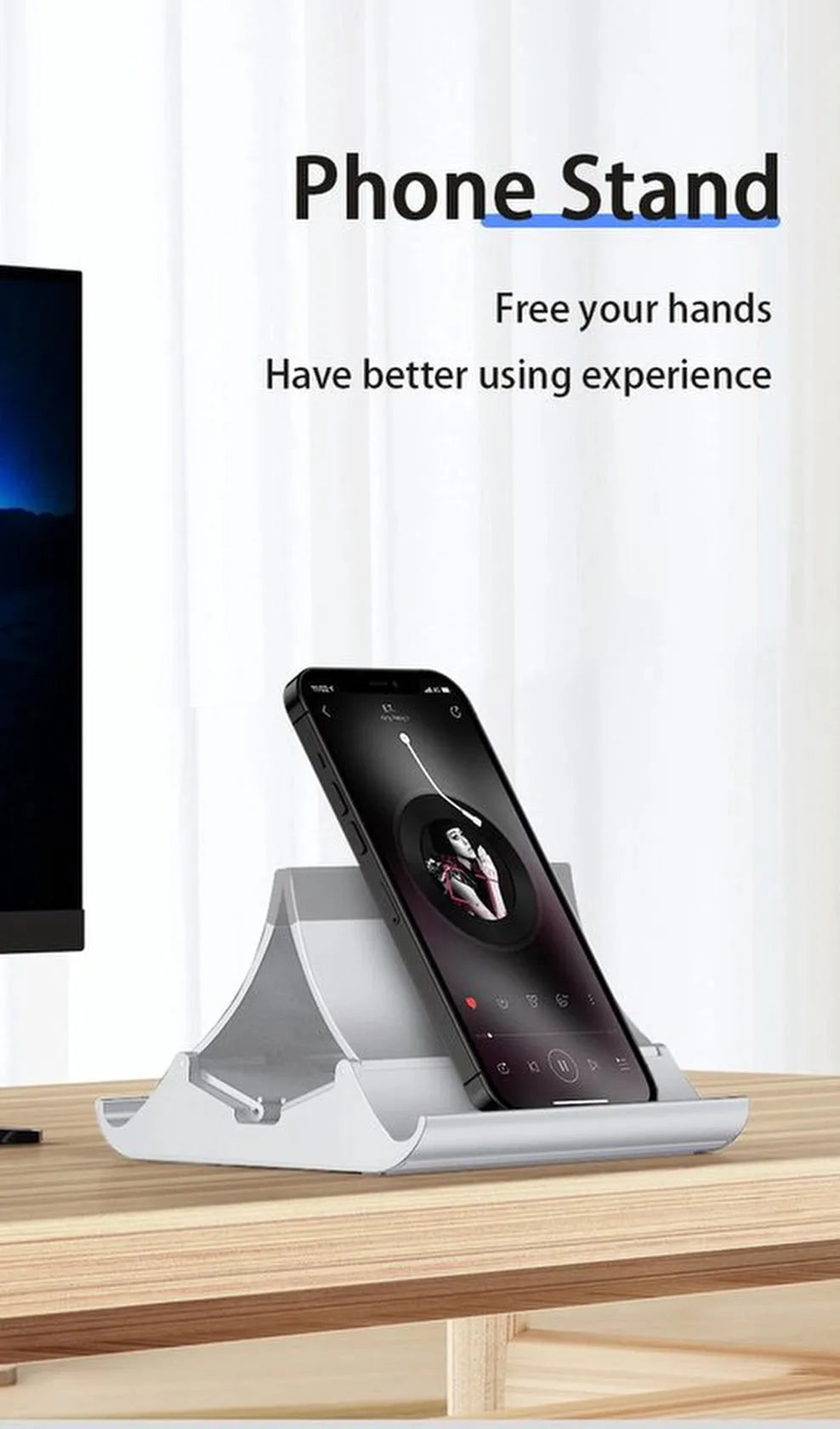 Laptopstandaard bureau – Verstelbare laptoptafel – Geschikt voor laptop & tablet – Telefoonhouder – Antislip – Zwart-Notebookstandaard-Ilumina Benelux
