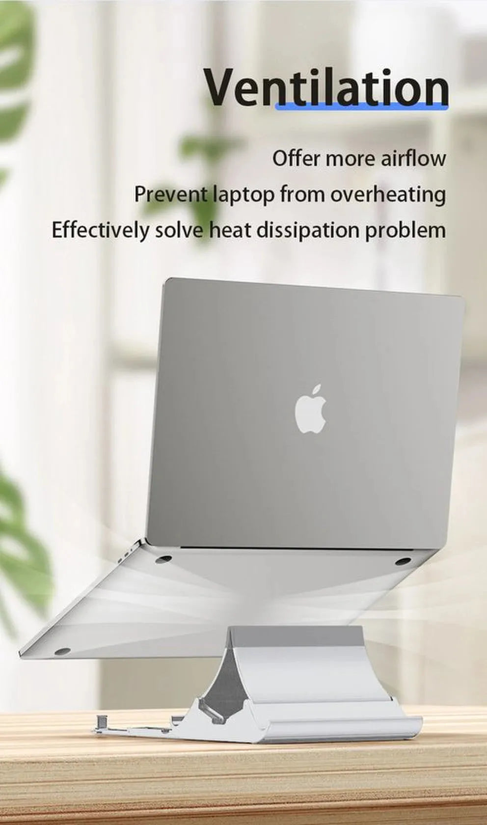 Laptopstandaard bureau – Verstelbare laptoptafel – Geschikt voor laptop & tablet – Telefoonhouder – Antislip – Zwart-Notebookstandaard-Ilumina Benelux