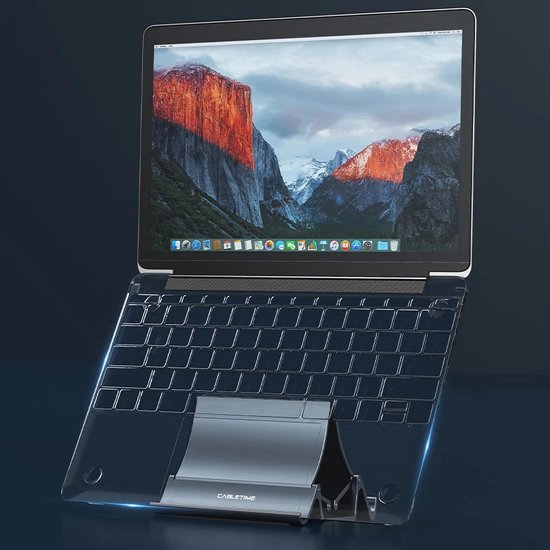 Laptopstandaard bureau – Verstelbare laptoptafel – Geschikt voor laptop & tablet – Telefoonhouder – Antislip – Zwart-Notebookstandaard-Ilumina Benelux
