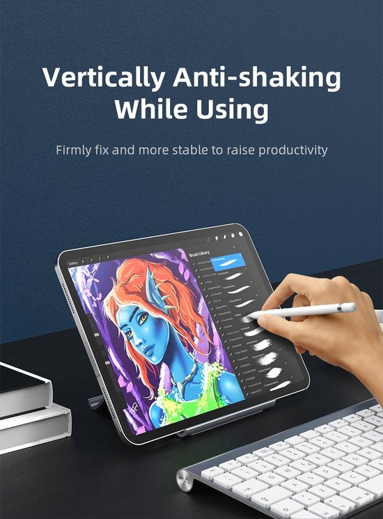 Laptopstandaard bureau – Verstelbare laptoptafel – Geschikt voor laptop & tablet – Telefoonhouder – Antislip – Zwart-Notebookstandaard-Ilumina Benelux