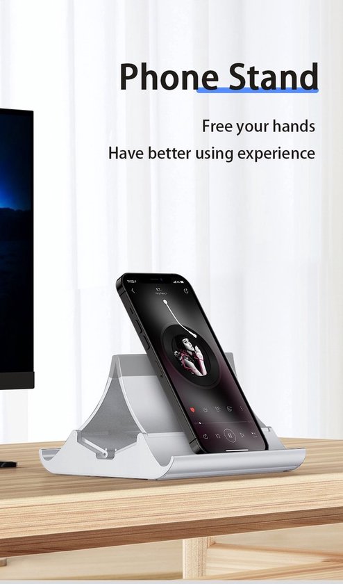 Laptopstandaard verticaal – Desktop organizer – Geschikt voor MacBook laptop iPad tablet tot 17,3 inch – Aluminium – Zilver-Notebookstandaard-Ilumina Benelux
