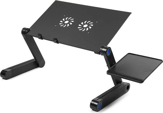 Laptoptafel verstelbaar – Laptopstandaard bedtafel – Met muismat – Voor 11-17 inch laptops – Zwart-Notebookstandaard-Ilumina Benelux