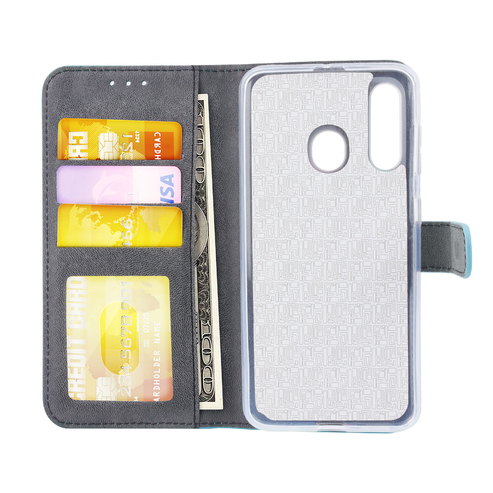 LichtBlauw hoesje Samsung Galaxy M40 - Book Case - Pasjeshouder - Magneetsluiting (M405F)-Hoesjes-Ilumina Benelux