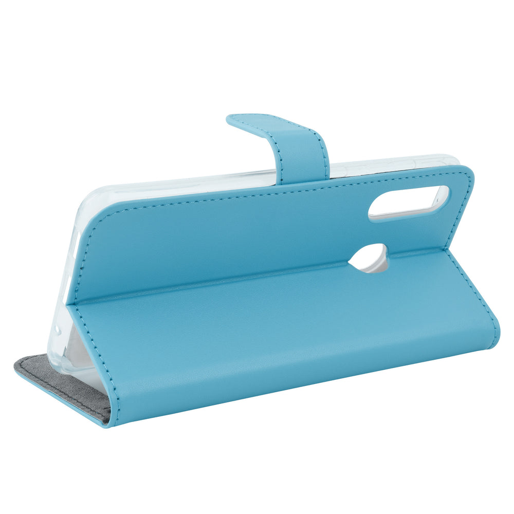 LichtBlauw hoesje Samsung Galaxy M40 - Book Case - Pasjeshouder - Magneetsluiting (M405F)-Hoesjes-Ilumina Benelux