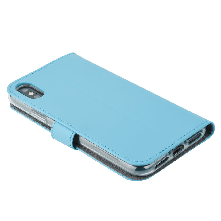 LichtBlauw hoesje iPhone X-Xs - Book Case - Pasjeshouder - Magneetsluiting-Hoesjes-Ilumina Benelux