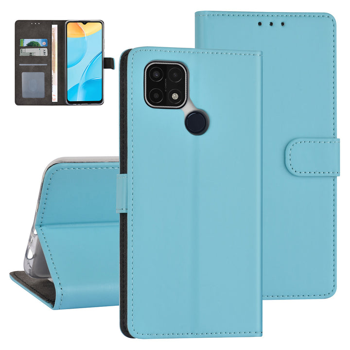LichtBlauw hoesje voor Oppo A15 - Book Case - Pasjeshouder - Magneetsluiting-Hoesjes-Ilumina Benelux