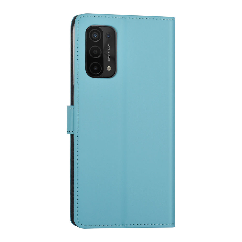 LichtBlauw hoesje voor Oppo A54 5G & Oppo A74 5G - Book Case - Pasjeshouder - Magneetsluiting-Hoesjes-Ilumina Benelux