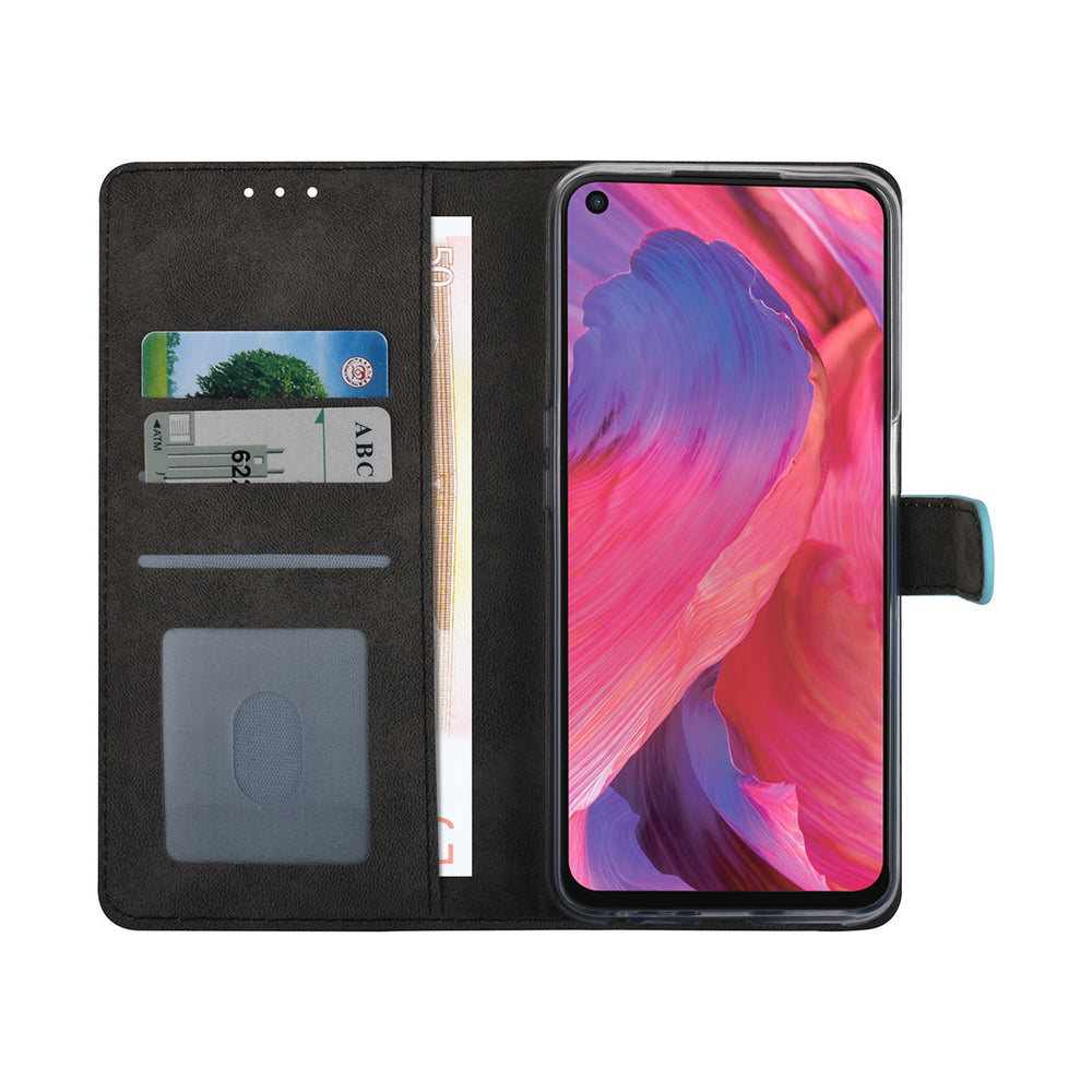 LichtBlauw hoesje voor Oppo A54 5G & Oppo A74 5G - Book Case - Pasjeshouder - Magneetsluiting-Hoesjes-Ilumina Benelux