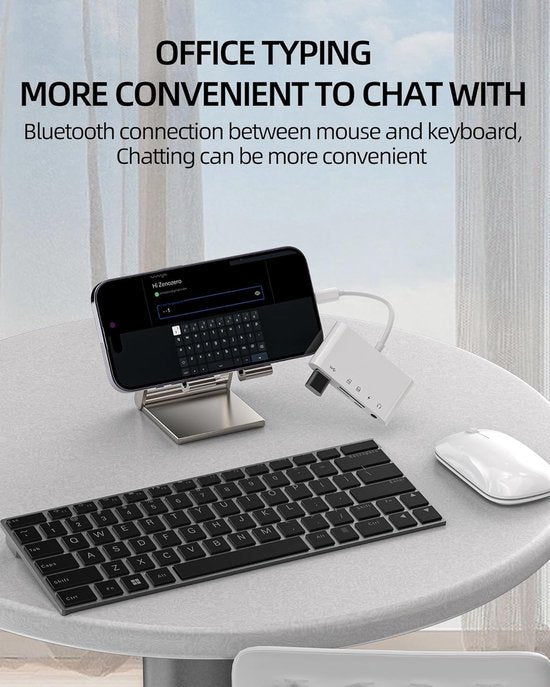 Lightning adapter – Geschikt voor iPhone & iPad – 5-in-1 OTG hub met SD/TF kaartlezer, USB, 3,5mm audio & opladen – Wit-Ilumina Benelux