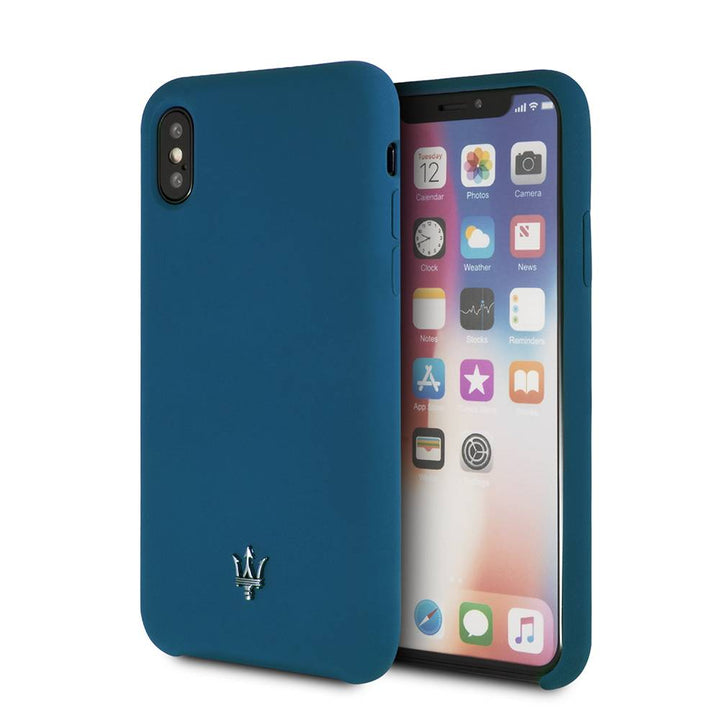 Maserati Backcover voor Apple iPhone X-Xs - Blauw-Hoesjes-Ilumina Benelux