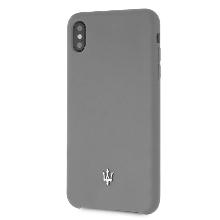 Maserati backcover hoesje Silicone Apple iPhone XS Max Grijs - Case - TPU-Hoesjes-Ilumina Benelux