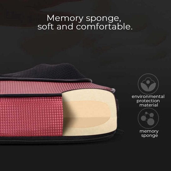 Massagekussen nek & rug – Elektrische shiatsu massager met warmte – 16 massagekoppen – Diepe weefselmassage – Zwart-Massageapparaat-Ilumina Benelux