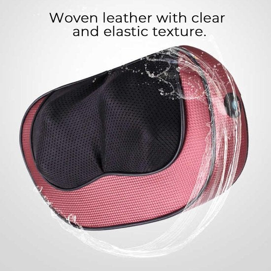 Massagekussen nek & rug – Elektrische shiatsu massager met warmte – 16 massagekoppen – Diepe weefselmassage – Zwart-Massageapparaat-Ilumina Benelux