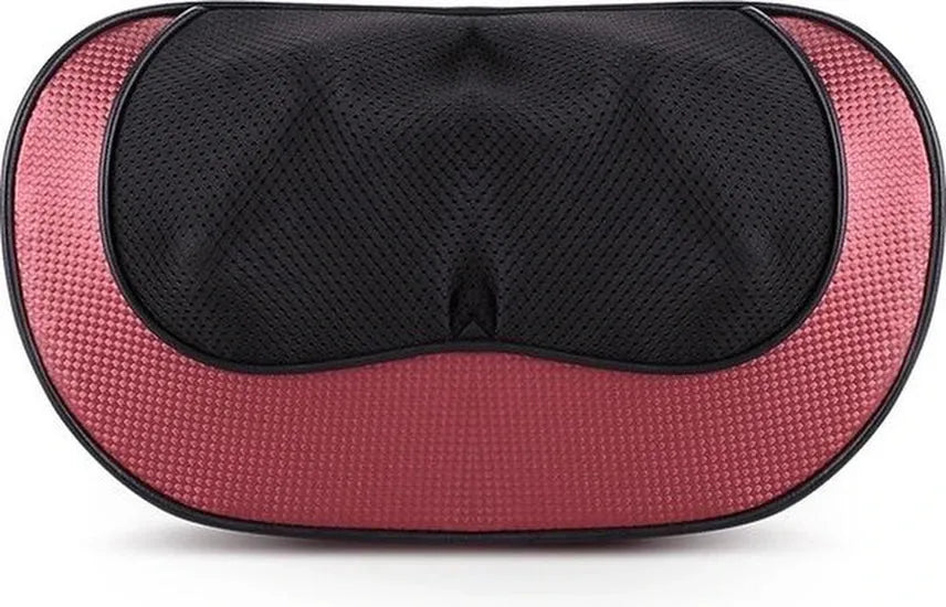 Massagekussen nek & rug – Elektrische shiatsu massager met warmte – 16 massagekoppen – Diepe weefselmassage – Zwart-Massageapparaat-Ilumina Benelux