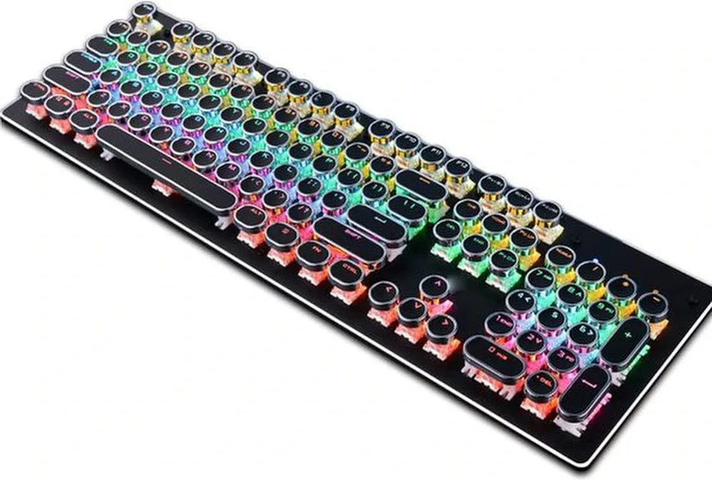 Mechanisch gaming toetsenbord – 104 toetsen – RGB achtergrondverlichting – USB bedraad – Zwart-Toetsenbord-Ilumina Benelux