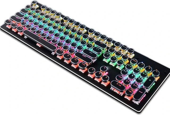 Mechanisch gaming toetsenbord – 104 toetsen – RGB achtergrondverlichting – USB bedraad – Zwart-Toetsenbord-Ilumina Benelux