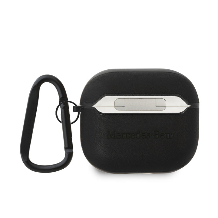 Mercedes-Benz Airpods 3 Case - Genuine Leather - Black Hook - Zwart-Koptelefoon case-Ilumina Benelux