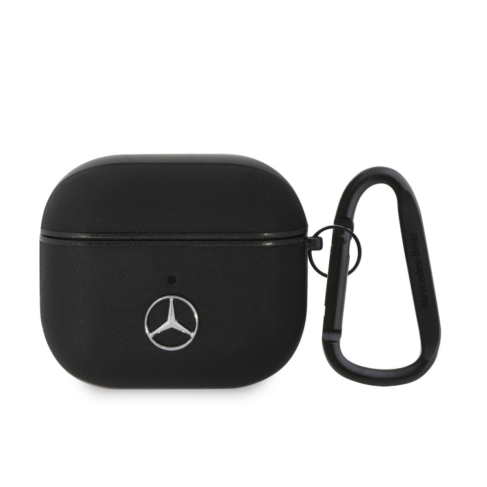 Mercedes-Benz Airpods 3 Case - Genuine Leather - Black Hook - Zwart-Koptelefoon case-Ilumina Benelux