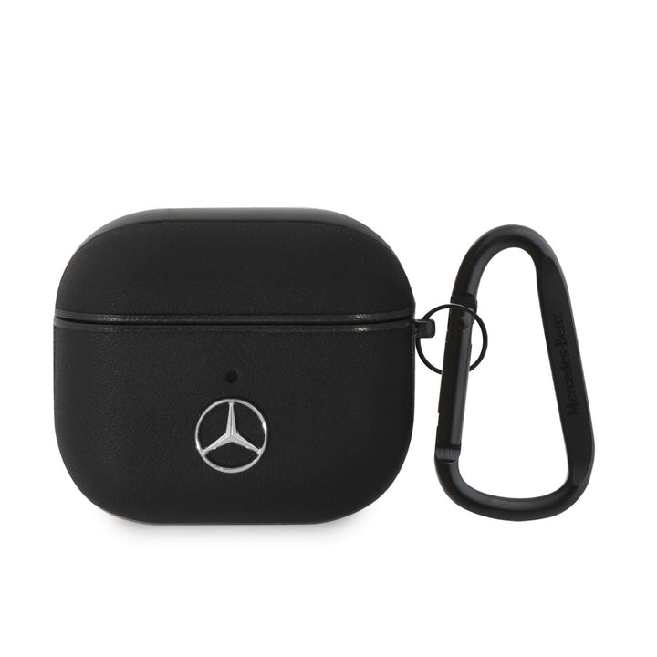 Mercedes-Benz Airpods 3 Case - Genuine Leather - Black Hook - Zwart-Koptelefoon case-Ilumina Benelux