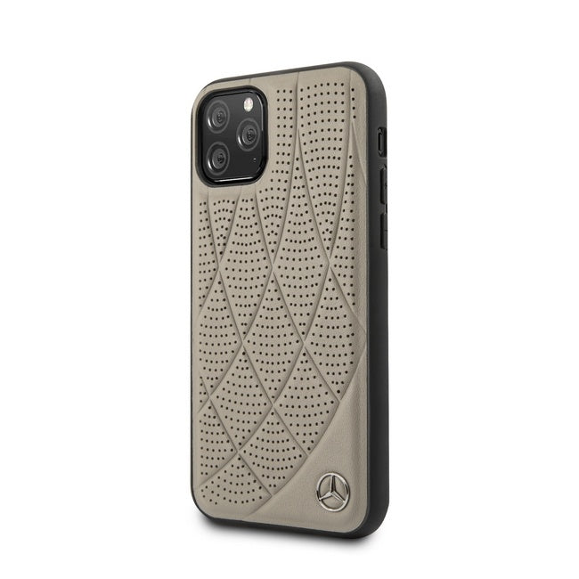 Mercedes-Benz Apple iPhone 12 Mini Licht-Bruin Backcover hoesje - Real Leather - Hard Case-Hoesjes-Ilumina Benelux