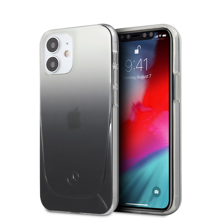 Mercedes-Benz Apple iPhone 12 Mini zwart Backcover hoesje - transparant-Hoesjes-Ilumina Benelux