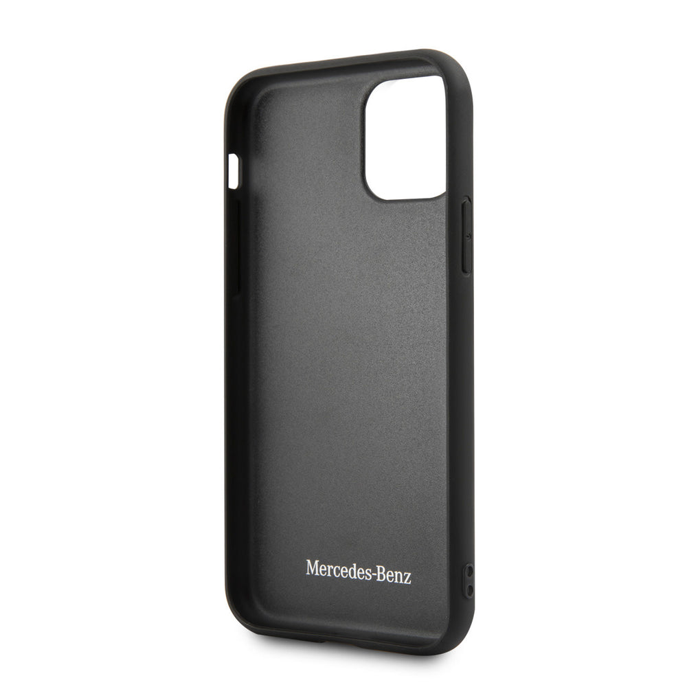 Mercedes-Benz iPhone 11 Pro Backcover hoesje - Genuine Leather - Perforated Urban - Rood-Hoesjes-Ilumina Benelux
