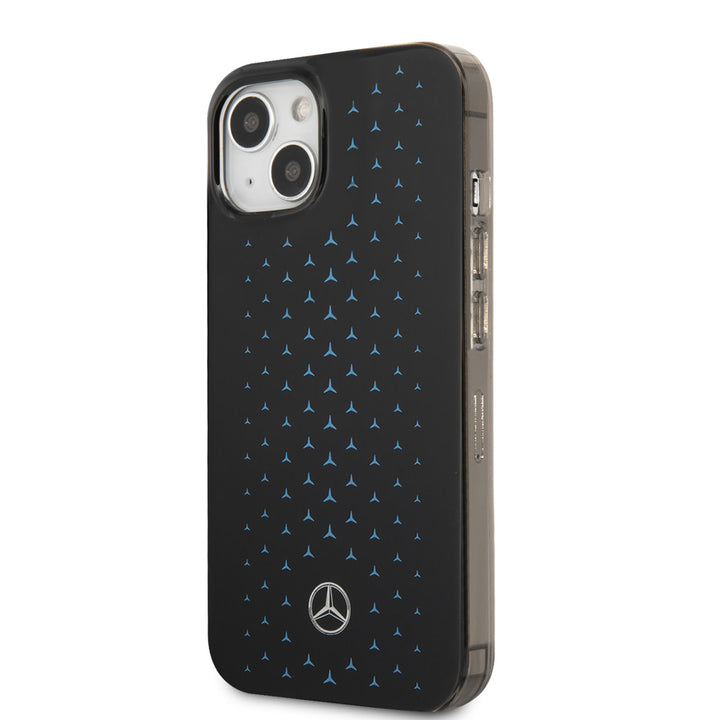 Mercedes-Benz iPhone 14 Plus & 15 Plus Backcover hoesje - Double Layer - Gradient Star Pattern - Zwart-Hoesjes-Ilumina Benelux
