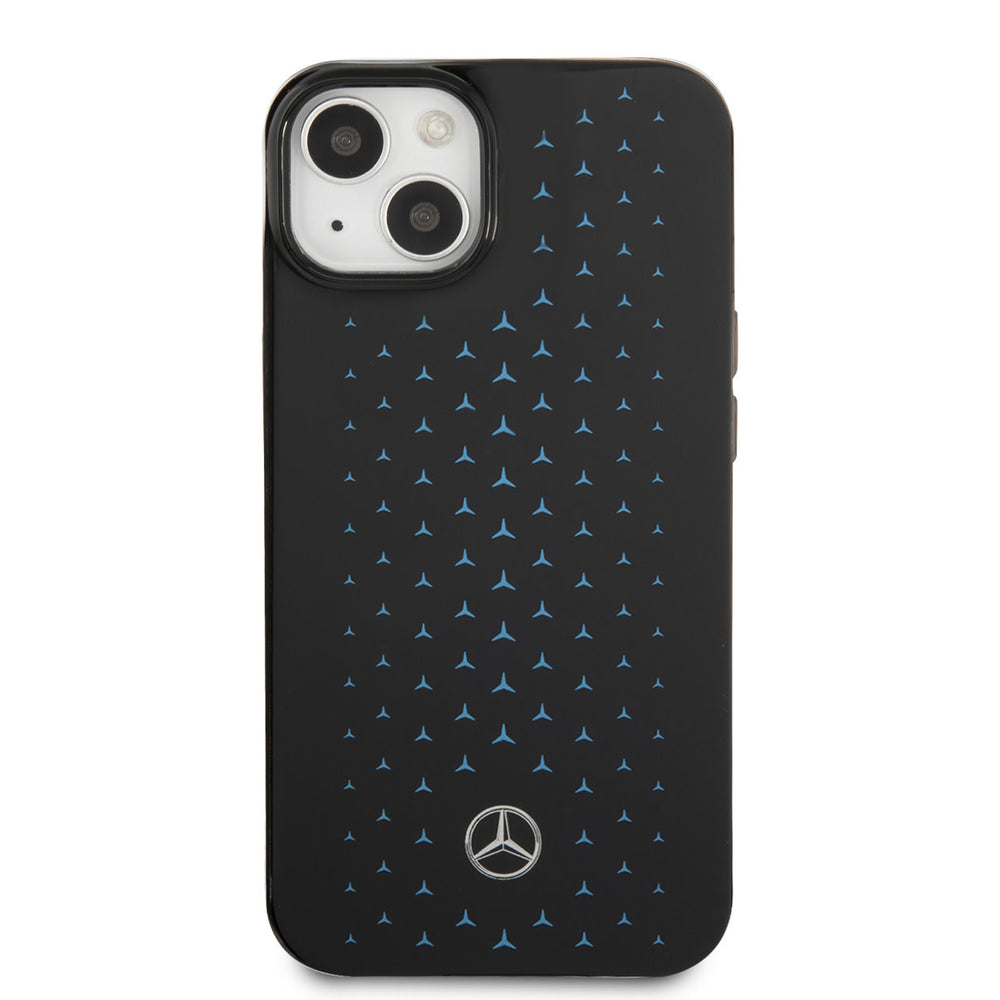Mercedes-Benz iPhone 14 Plus & 15 Plus Backcover hoesje - Double Layer - Gradient Star Pattern - Zwart-Hoesjes-Ilumina Benelux