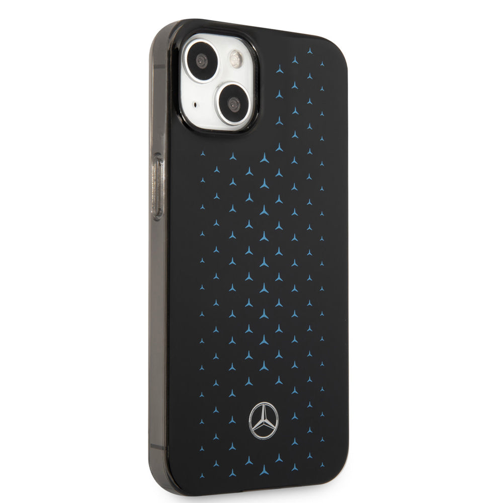 Mercedes-Benz iPhone 14 Plus & 15 Plus Backcover hoesje - Double Layer - Gradient Star Pattern - Zwart-Hoesjes-Ilumina Benelux