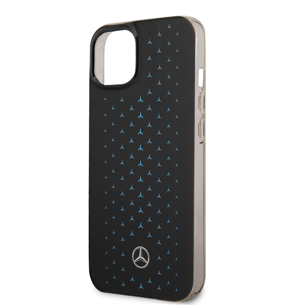 Mercedes-Benz iPhone 14 Plus & 15 Plus Backcover hoesje - Double Layer - Gradient Star Pattern - Zwart-Hoesjes-Ilumina Benelux