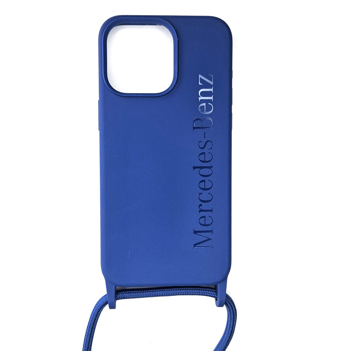 Mercedes-Benz iPhone 15 Pro Max Backcover hoesje CORD WORDMARK LOGO - Navy-Hoesjes-Ilumina Benelux
