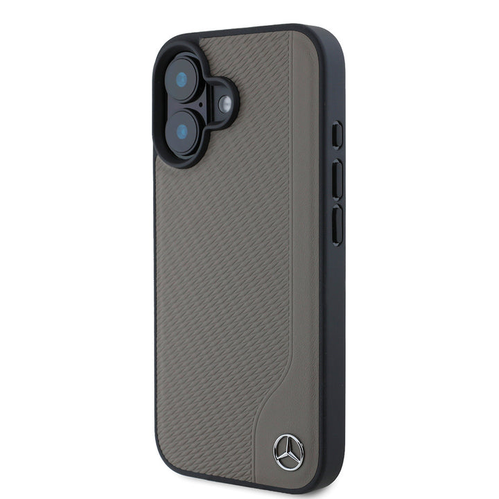 Mercedes-Benz iPhone 16 Backcover hoesje Magsafe - Real leather - Bruin-Hoesjes-Ilumina Benelux